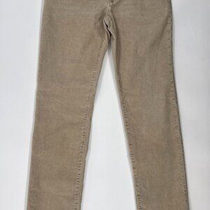 American Eagle Corduroy Pants Mens 31x32 Beige Slim Straight Next Level Flex NEW